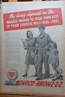 1940 full page newspaper ad for Conoco - Happy Conoco service attendant & family