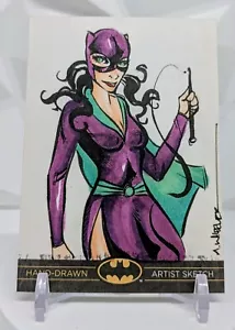 DC Comics Batman The Legend Cryptozoic 1/1 Artist Sketch Catwoman - Picture 1 of 2