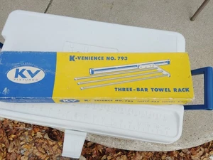 NOS Vintage Knape Vogt KV K-Venience #793 (3) Bar Schiebetuchhalter Seitenmontage - Bild 1 von 3