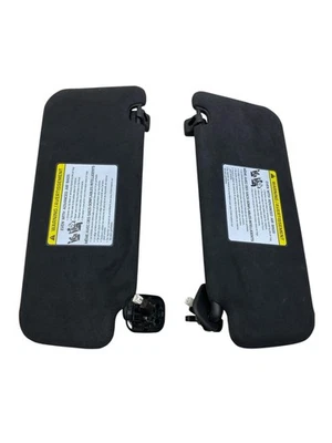 2023-2025 GENESIS GV60 RH LH FRONT DRIVER & PASSENGER SUN VISOR SET BLACK SUEDE Foto 1 de 4