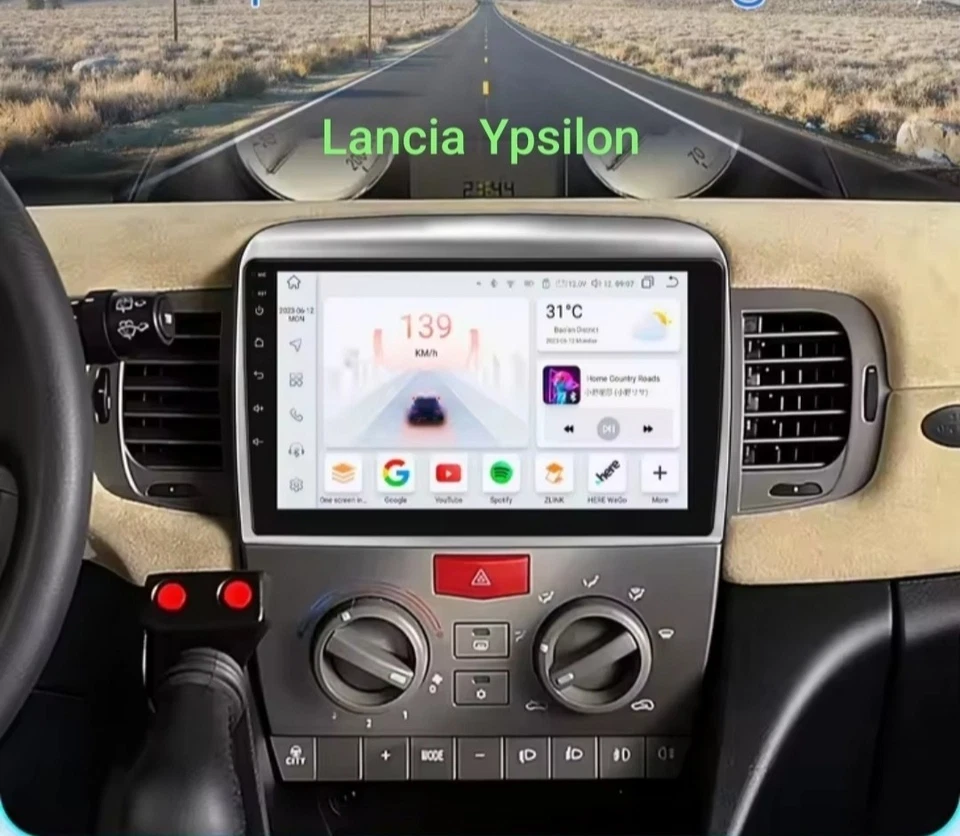Autoradio Lancia Ypsilon Navigatore CarPlay Android 14 Wi-Fi 5G QLED RDS DSP GPS - Immagine 1 di 1