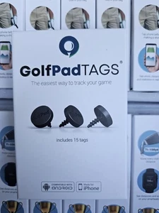 New - Golf Pad Tags® Automatic Game Tracking - 15 Tags - Swing Trainer - Picture 1 of 2