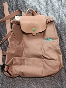 Longchamp Le Preage Original Rosa Nylon Cuero Mochila Outlet Sin Usar - Imagen 1 de 7