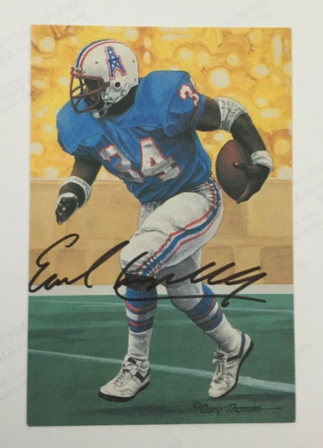 EARL CAMPBELL Signed Autographed Goal Line Art Card Houston Oilers HOF 1991 - Image 1 of 1