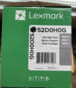 Cartucho de tóner original Lexmark 52D0H0G negro alto rendimiento programa de devolución caja abierta - Imagen 1 de 4