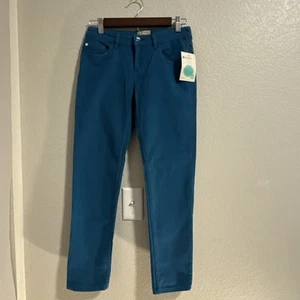 Roxy Girls SZ 16 Turquoise Jeans NWT Surfer Girl Surf Surfer Coastal Jeans - Picture 1 of 18