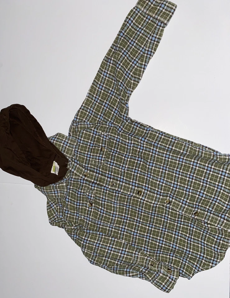 Crazy 8 - S 5/6 - Camisa con botones marrón, verde para niño Foto 1 de 1