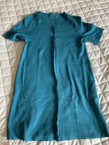 Vestito Abito TEZENIS Taglia S Verde Petrolio Mezza Manica Autunno Inverno - Foto 1 di 3
