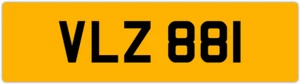 VLZ 881 V 3X3 DATELESS PRIVATE NUMBER PLATE VAL VICK VIC VIK VIN VINCE VIV VERN - Picture 1 of 1