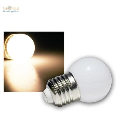 WORLD-TRADING-NET Lámpara Gota LED E27 Blanco Cálido con 9 LED SMD Bombilla Bombilla para Cadena de Luces