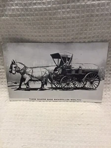 OLD Pioneer Village Postcard, HORSE DRAWN STANDARD OIL WAGON - ROCKEFELLER - Picture 1 of 2