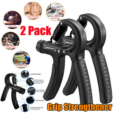 2Pack Adjustable Hand Grip Exerciser Strengthener Wrist Forearm Strength Trainer • 10.99$