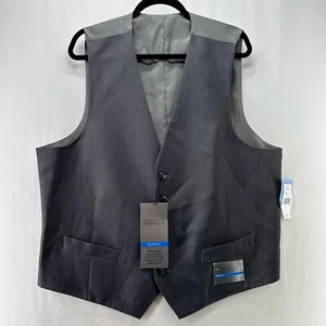 Perry Ellis Portfolio Suit Vest Mens XL Slim Fit Stretch Wrinkle Resistant Gray - Picture 1 of 10