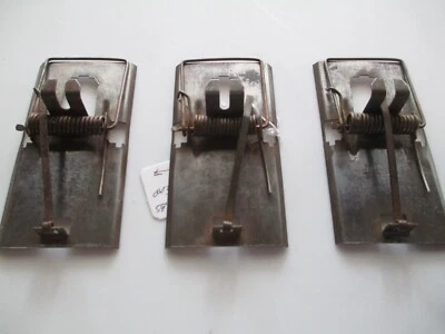 RARO AÑOS 20 W.A. LOTE DE 3 TRAMPAS METÁLICAS PARA RATÓN/RATA GLADIADOR GIBBS AND SON Foto 1 de 4