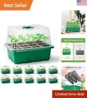 Thicken Seed Starting Trays Kit - 10 Packs, 120 Cells, Adjustable Humidity Vent