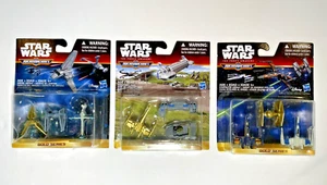 Lot 3 Gold Series Star Wars Micro Machines NEW Sealed Unopened Hasbro - Picture 1 of 8