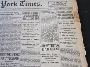 1926 23 JANVIER NEW YORK TIMES - FRISCO ROAD ACHETS ROCK ISLAND - NT 5682
