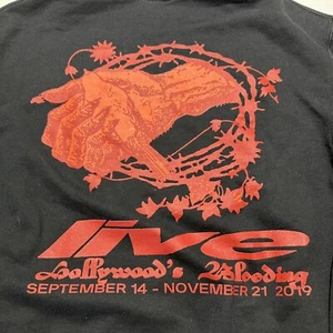 Sudadera con capucha Post Malone para hombre M Hollywoods Bleeding 2019 gira concierto doble cara - Imagen 1 de 9