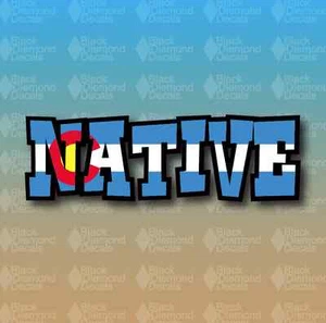 Native Colorado State Flag 8" Snowboard Custom Vinyl Decal Sticker - Picture 1 of 1