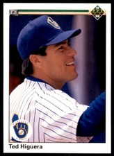 1990 Upper Deck Ted Higuera . Milwaukee Brewers #627
