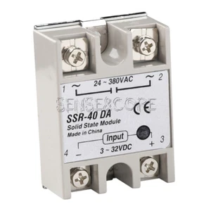 SSR-40DA 40A Solid State Relay Module DC 3-32V to AC 24V-380V For Arduino USA - Picture 1 of 8
