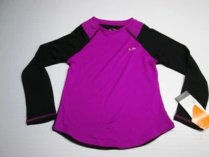 CHAMPION Girl Youth Long Sleeve Tee Top Size S 6-8 Black Pink - Picture 1 of 5