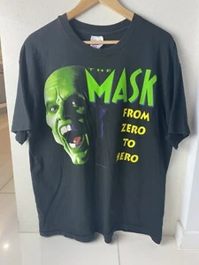 The Mask Movie T Shirt Jim Carrey Vintage 1994 Size XL Double Sided Top  - Picture 1 of 6