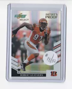TARJETA DE PRUEBA DE ARTISTA SELECCIONADA PARTITURA ROBERT 'JUMPY" GEATHERS 2007 #'D/32 - Imagen 1 de 24