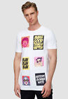 Mens Designer Uniplay Round Neck T Shirt Modern Comic Pop Art Short Sleeve Meme