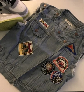 Denim Patch Vest  New  M - Picture 1 of 4