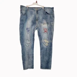 Lion Dynasty jeans Men's Slim Fit Distressed Denim gothic Size 48 hip hop Y2KUSA - Picture 1 of 7