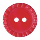 Hemline Round Shirt Buttons Red 18mm - per pack of 4