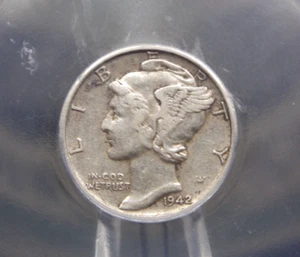 1942/1 "D" Mercury SILVER Dime 10c ICG VF30 #501 Very Fine*KEY* ECC&C, Inc. - Picture 1 of 5