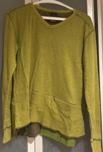 Diesel Men M Green V-Neck Sweater M Cotton Luxury Casual Style Warm Pre-Owned - Picture 1 of 3