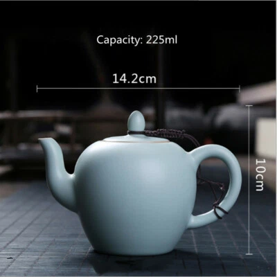 Luxury Kung Fu Teapot Cracking Pattern Song Ru Kiln Gongfu Teapot For 2-4 Man - Image 1 of 4