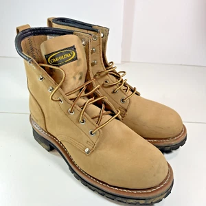 Carolina Women's Leather Hard Toe Logger Work Lineman Boots 8.5M - Picture 1 of 8