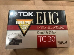 NEW SEALED TDK VHS-C TC-30 EHG Camcorder Blank Video Cassette Tape - Picture 1 of 2