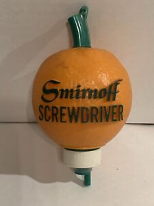Vintage Smirnoff Vodka Screwdriver Orange Bottle Pour Topper Spout