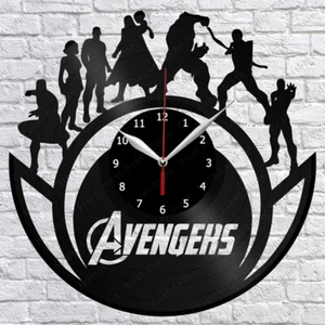 Avengers Vinyl Record Wall Clock Art Decor Original Gift 12'' 30cm 1933 - Picture 1 of 12