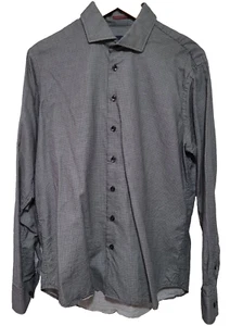 Toscano Shirt Adult Large Black Linen Cotton Long Sleeve Button Up Mens - Picture 1 of 4
