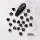 10pcs Silver Gold Rose Alloy Flowers Charms Nail Art Jewelry Décor NH9