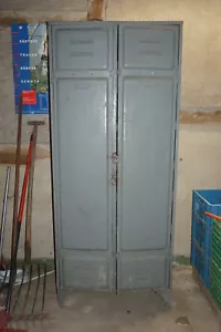 Alter Spind Metallschrank Industriedesign Kleiderschrank Art deco Vintage 30er - Bild 1 von 9