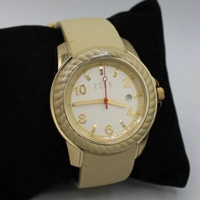 Elle EL20214P05N Women's Beige Watch Gold Tone Case Never Worn NIB - Image 1 of 4