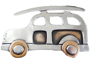 Far Fetched Woodie Car Surfer Pin - silver copper - Picture 1 of 3