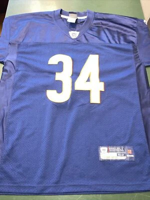 Camiseta masculina 52 Reebok costurada no campo azul Walter Payton # 34 Chicago Bears NFL - Imagem 1 de 4