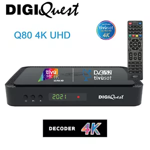 Digiquest Q80 UHD 4K Ultra HD with Activated Tivusat Card for Italian TV - Picture 1 of 12