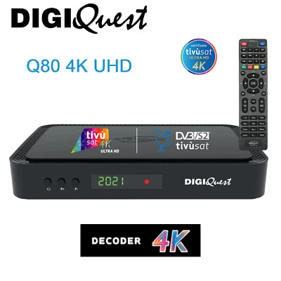 Digiquest Q80 UHD 4K Ultra HD mit aktivierter Tivusat Karte für italienisches TV - Bild 1 von 4