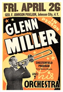 Impresión de póster de concierto de Glenn Miller 1940 - Imagen 1 de 2
