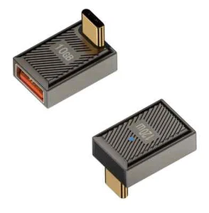 USB C 3.1 to USB A OTG Fast Charge Data Adapter | Up/Down Angle Male to Female - Picture 1 of 6