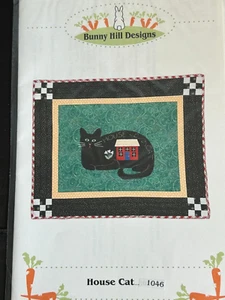 CAT Quilt PATTERNS Bunny Hill Designs "HOUSE CAT " #1046 30"X23" - Picture 1 of 4